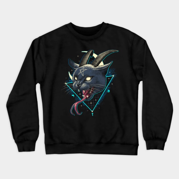 Rad Devil Cat Crewneck Sweatshirt by Vincent Trinidad Art